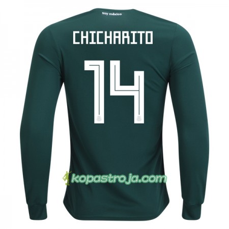 Billiga Fotbollströjor Mexiko Chicharito 14 VM 2018 Hemma tröja Långärmad